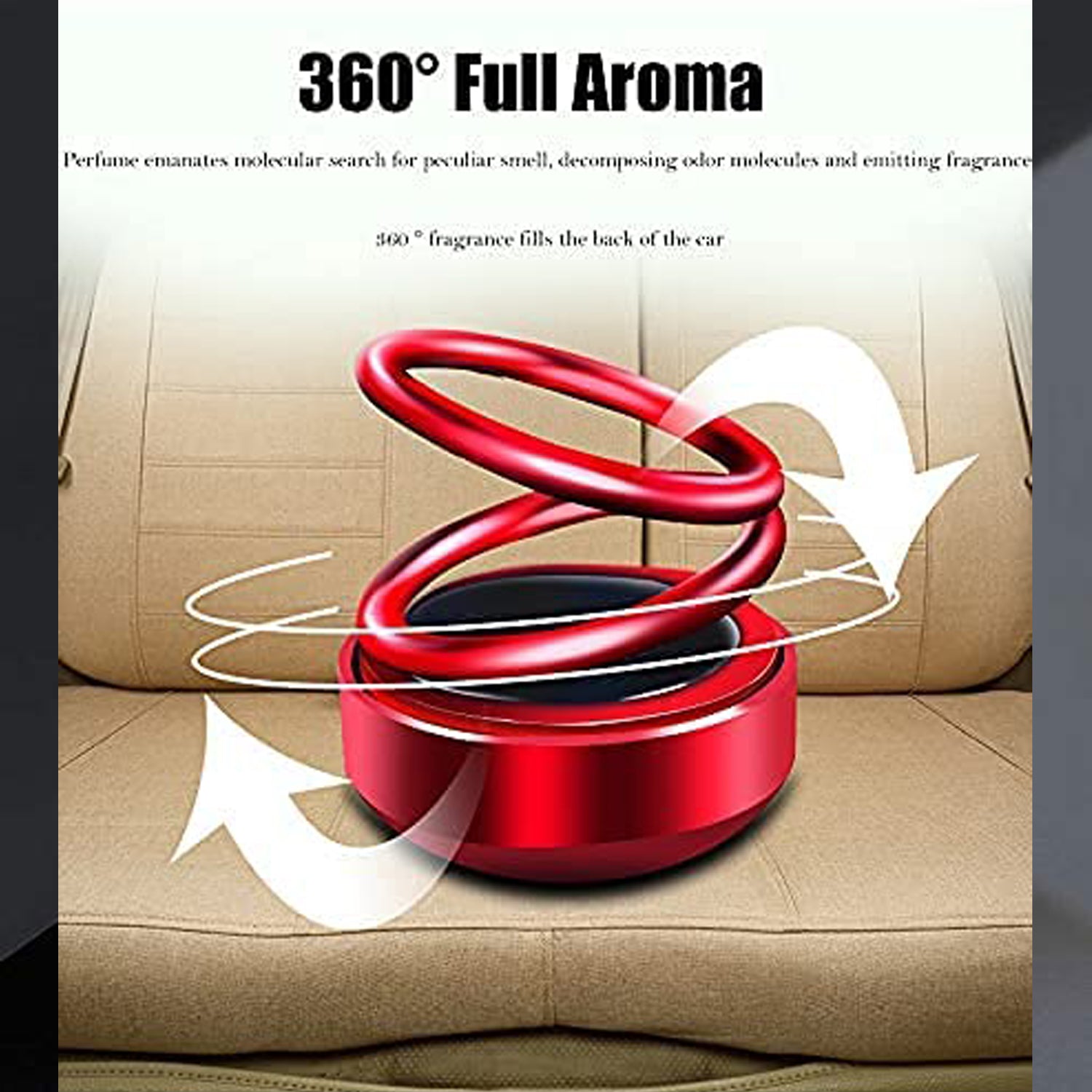 6319 Solar Power Car Aroma Diffuser 360°Double Ring Rotating Design, Car Fragrance Diffuser, Car Perfume Air Freshener for Dashboard Home Office DeoDap 6319 Solar Power Car Aroma Diffuser 360°Double Ring Rotating Design, Car Fragrance Diffuser, Car Perfume Air Freshener for Dashboard Home Office DeoDap